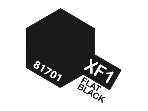 Tamiya XF-1 akriliniai dažai – matinis juodas, 10 ml