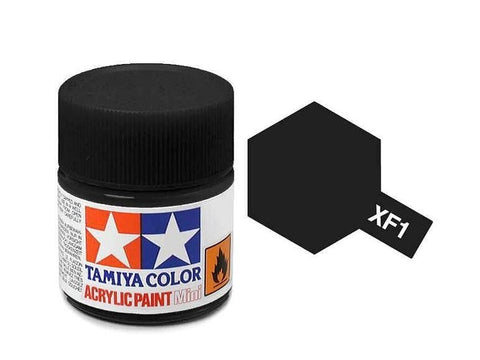 Tamiya XF-1 akriliniai dažai – matinis juodas, 10 ml