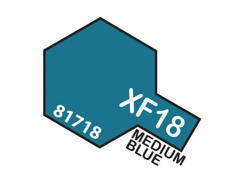 Tamiya XF-18 vidutinė mėlyna akriliniai matiniai dažai 10 ml