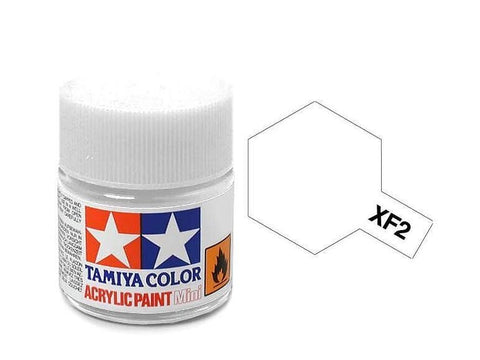 Tamiya XF-2 matiniai balti akriliniai dažai (Flat White) 10 ml