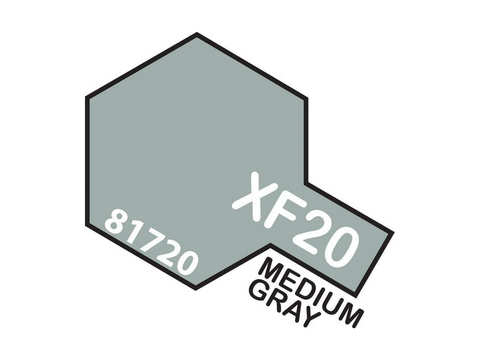 Tamiya XF-20 matiniai akriliniai dažai, vidutinė pilka, 10 ml