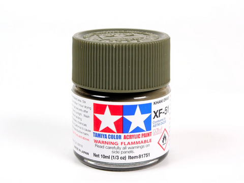 Tamiya XF-51 Khaki Drab akriliniai dažai 10 ml