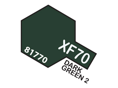 Tamiya XF-70 Dark Green 2 akriliniai dažai, 10 ml