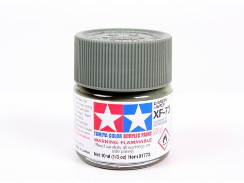 Tamiya XF-73 tamsiai žalia (JGSDF) akriliniai dažai, 10 ml