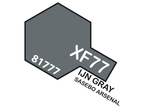 Tamiya XF-77 IJN pilka Sasebo Arsenal akriliniai dažai 10 ml