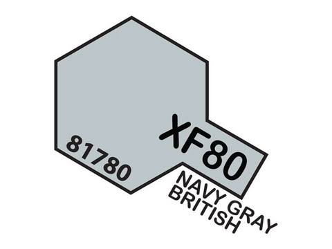 Tamiya XF-80 akriliniai matiniai dažai, karališkai šviesiai pilka, 10 ml