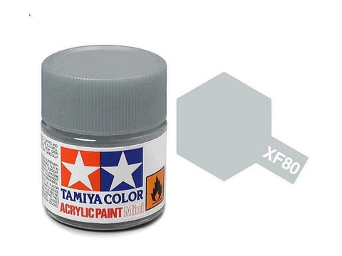 Tamiya XF-80 akriliniai matiniai dažai, karališkai šviesiai pilka, 10 ml