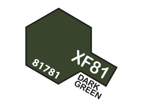 Tamiya XF-81 Dark Green 2 (RAF) akriliniai dažai, 10 ml