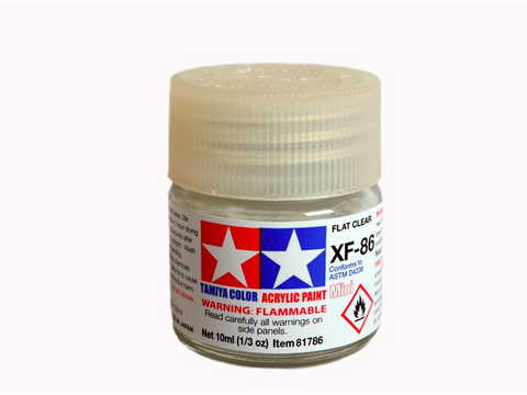 Tamiya XF-86 Matinis skaidrus akrilinis lakas 10 ml