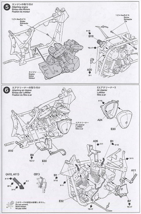 Tamiya Yamaha XV1600 Road Star Custom 1/12 surenkamas plastikinis modelis 14135