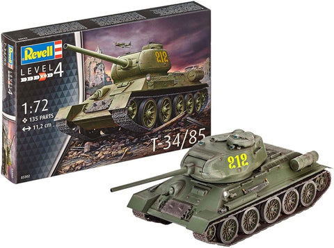 Revell: Tank T - 34/85 - PLASTIKINIS modeliavimo rinkinys - HOBI.LT 🇱🇹