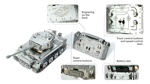 Time For Machine: Tank Tiger - 1 - metalinio konstruktoriaus komplektas - HOBI.LT 🇱🇹