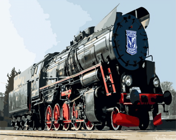 Tapybos rinkinys "Steam locomotive"