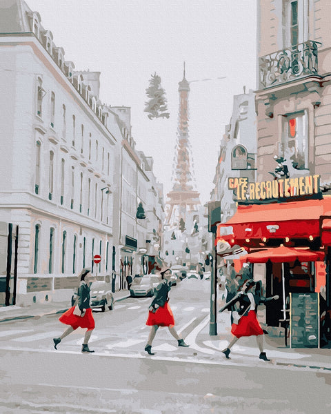 Tapybos rinkinys "Street in Paris"