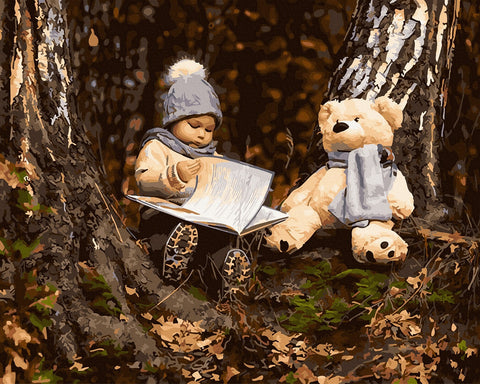 Tapybos rinkinys "Reading in the forest"