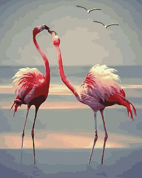 Tapybos rinkinys "A pair of flamingos"