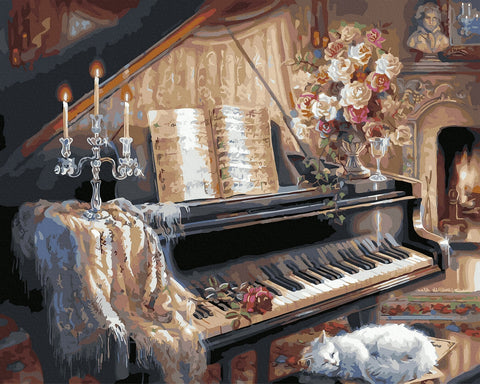 Tapybos rinkinys "Sonata at the fireplace"