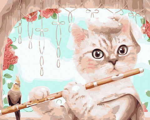 Tapybos rinkinys "Cat and music"