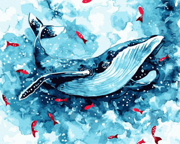 Tapybos rinkinys "Whale friendship"