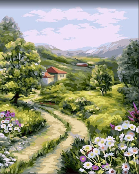 Wizardi: Tapybos pagal skaičius rinkinys: Countryside trails 40x50 cm A146 - HOBI.LT 🇱🇹