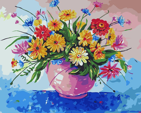 Wizardi: Tapybos Pagal Skaičius Rinkinys - Field Flowers 40x50 cm B043 - HOBI.LT 🇱🇹