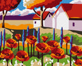 Wizardi: Tapybos pagal skaičius rinkinys: Garden with poppies 16.5x13 cm MINI029 - HOBI.LT 🇱🇹