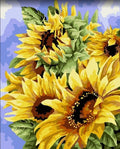 Wizardi: Tapybos pagal skaičius rinkinys: Golden sunflowers 40x50 cm B136 - HOBI.LT 🇱🇹