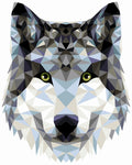 Wizardi: Tapybos pagal skaičius rinkinys: P004 Wolf (polygonal style) 40*50 - HOBI.LT 🇱🇹