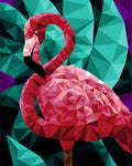 Wizardi: Tapybos pagal skaičius rinkinys: P005 Flamingo (polygonal style) 40*50 - HOBI.LT 🇱🇹