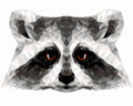 Wizardi: Tapybos pagal skaičius rinkinys: P006 Raccoon (polygon style) 40*50 - HOBI.LT 🇱🇹