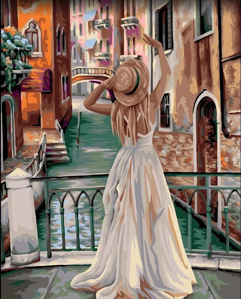 Wizardi: Tapybos pagal skaičius rinkinys: Vacation in Venice 40x50 cm J055 - HOBI.LT 🇱🇹