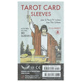 tarot kortelių vokai Lo Scarabeo 70×120 mm, 80 vnt., be rūgščių ir be PVC, pakuotės nugarėlė su Magu iliustracijoje