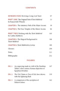 knygos turinys: skirsniai ir skyrių pavadinimai (Part One/Two, Chapters 1–4), figūros ir puslapių numeriai, vidinis turinys