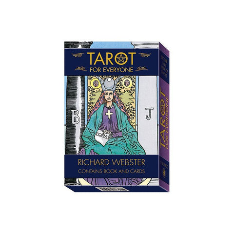Taro rinkinys "Tarot for Everyone" (Richard Webster) – mėlyna dėžutė su knyga ir kortomis, priekinė pakuotė