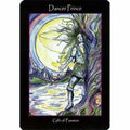 tarot korta Dancer Prince (Gift of Passion) – priekis su mėnulio scenoje šokančiu princu, mėlyno‑geltonu iliustraciniu dizainu