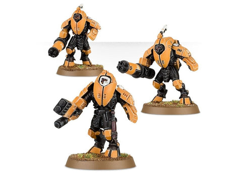 Warhammer 40,000 T’au XV25 Stealth Battlesuits miniatiūrų rinkinys