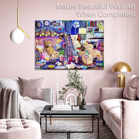 Brain Tree Games dėlionė „Meškiuko Tedžio kambarys“ – 1000 detalių, 70×50 cm