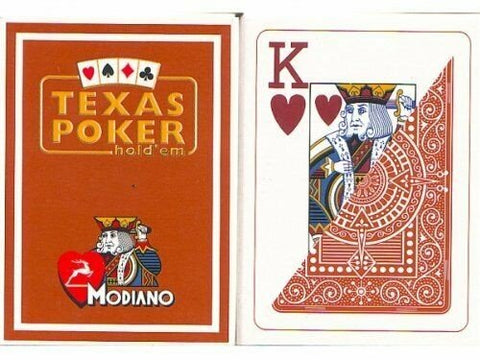 Modiano: Texas Poker Hold Em Jumbo Index kortos (rudos) - HOBI.LT 🇱🇹