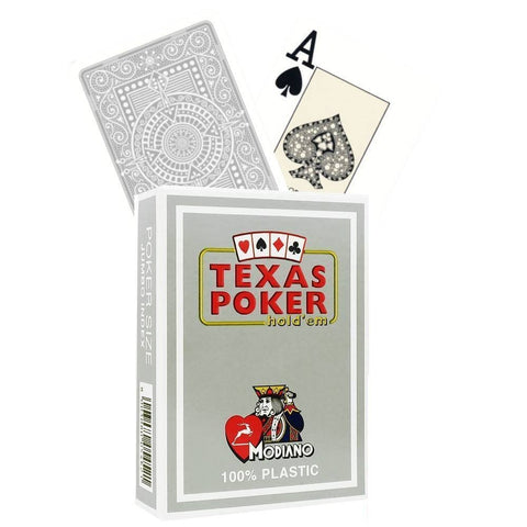 Modiano: Texas Poker Hold Em žaidimo kortos (pilkos) - HOBI.LT 🇱🇹