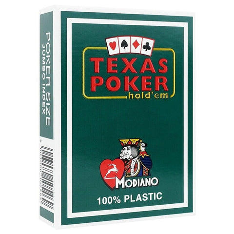 Modiano: Texas Poker Hold Em žaidimo kortos (tamsiai žalios) - HOBI.LT 🇱🇹