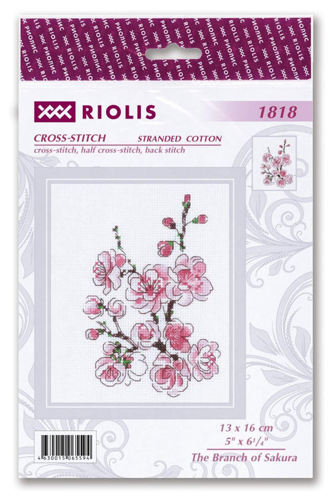 RIOLIS: The Branch of Sakura siuvinėjimo rinkinys iš RIOLIS Nr.: 1818 - HOBI.LT 🇱🇹