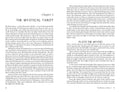 knyga The Mystical Tarot – atverstas 2 skyrius, dvipusis puslapis rodantis didelį šriftą, tarpus ir elegantišką išdėstymą