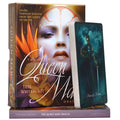 Oracle kortų rinkinys The Queen Mab (Tess Whitehurst) – dėklas su moters iliustracija ir viena atversta korta
