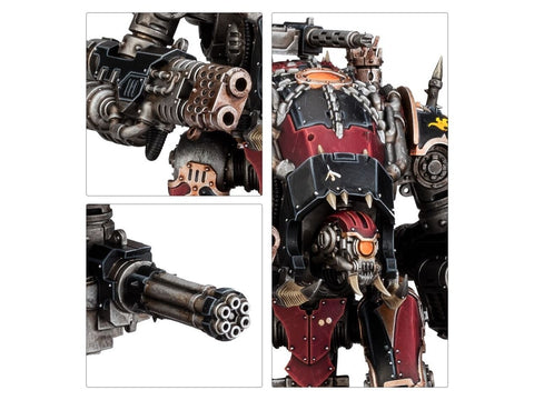 Warhammer 40,000 Chaos Knights Houndpack Lance – 7 War Dogs miniatiūrų rinkinys