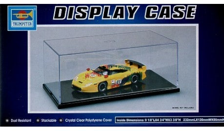 Trumpeter vitrininė dėžutė modeliui 232×120×86 mm, akrilas, juodas pagrindas