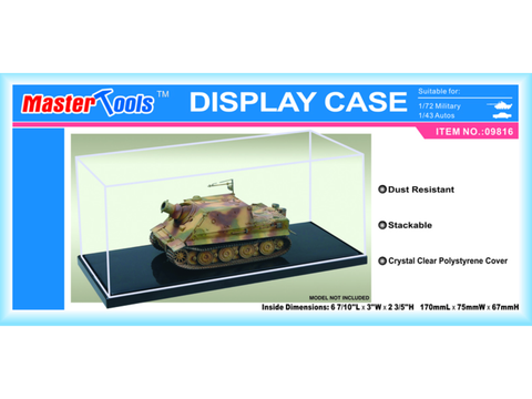 Trumpeter ekspozicinė dėžutė 170×75×67 mm, PVC pagrindas, akrilinis dangtis