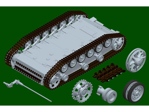 Surenkamas tanko modelis Pz.Kpfw.III Ausf.N Tunisas 1/16 Trumpeter 00957