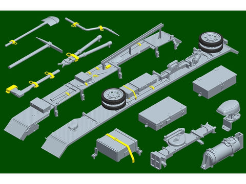 Surenkamas tanko modelis Pz.Kpfw.III Ausf.N Tunisas 1/16 Trumpeter 00957