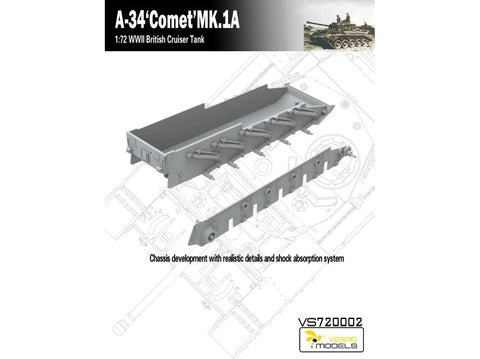VESPID A-34 Comet MK.1A britų kruizinis tankas 1/72 plastikinis modelis