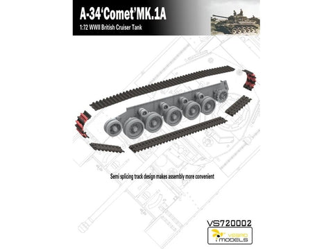VESPID A-34 Comet MK.1A britų kruizinis tankas 1/72 plastikinis modelis